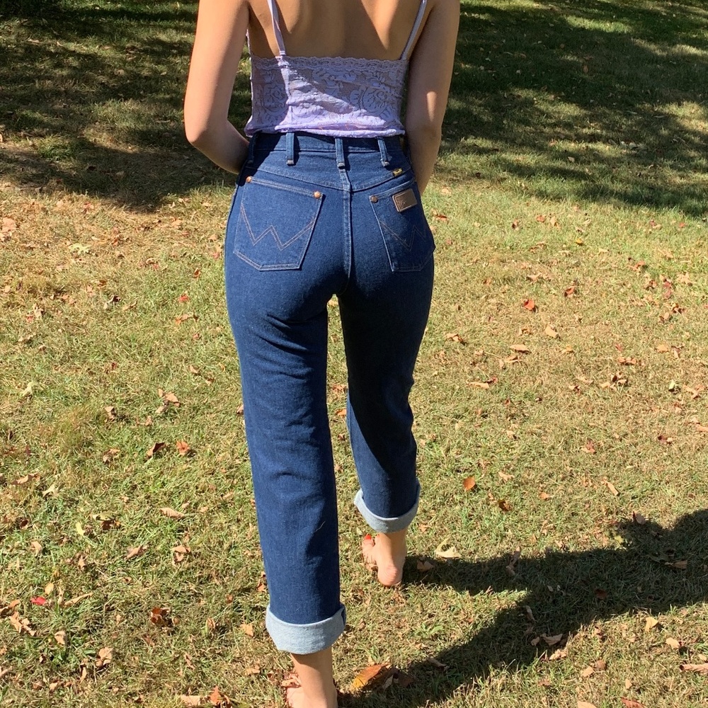 Vintage High Waist Long Wrangler Denim Jeans
